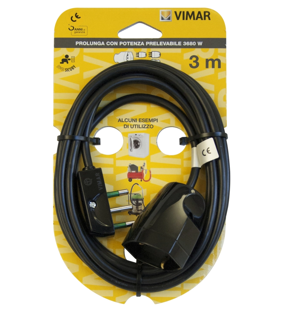PROLUNGA UNIVERSALE NERA 3 METRI 3G1 SPA17 - VIMAR.